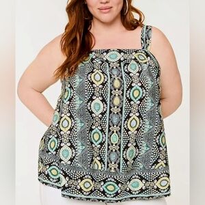 Lane Bryant Square Neck PopOver Tank